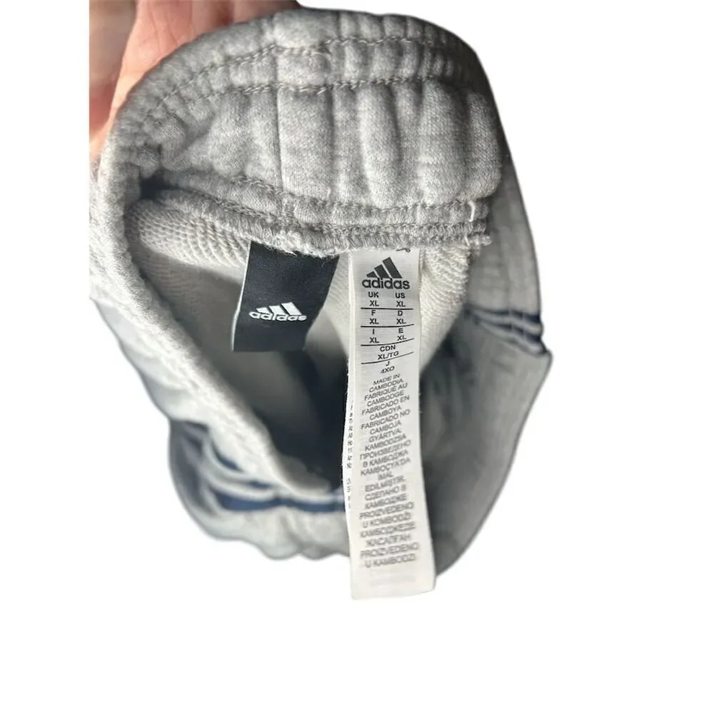 Adidas Men's Gray Fleece 3-Stripes Sweat Shorts Size XL Casual
